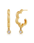 Floret Hoop With Diamond Drop
