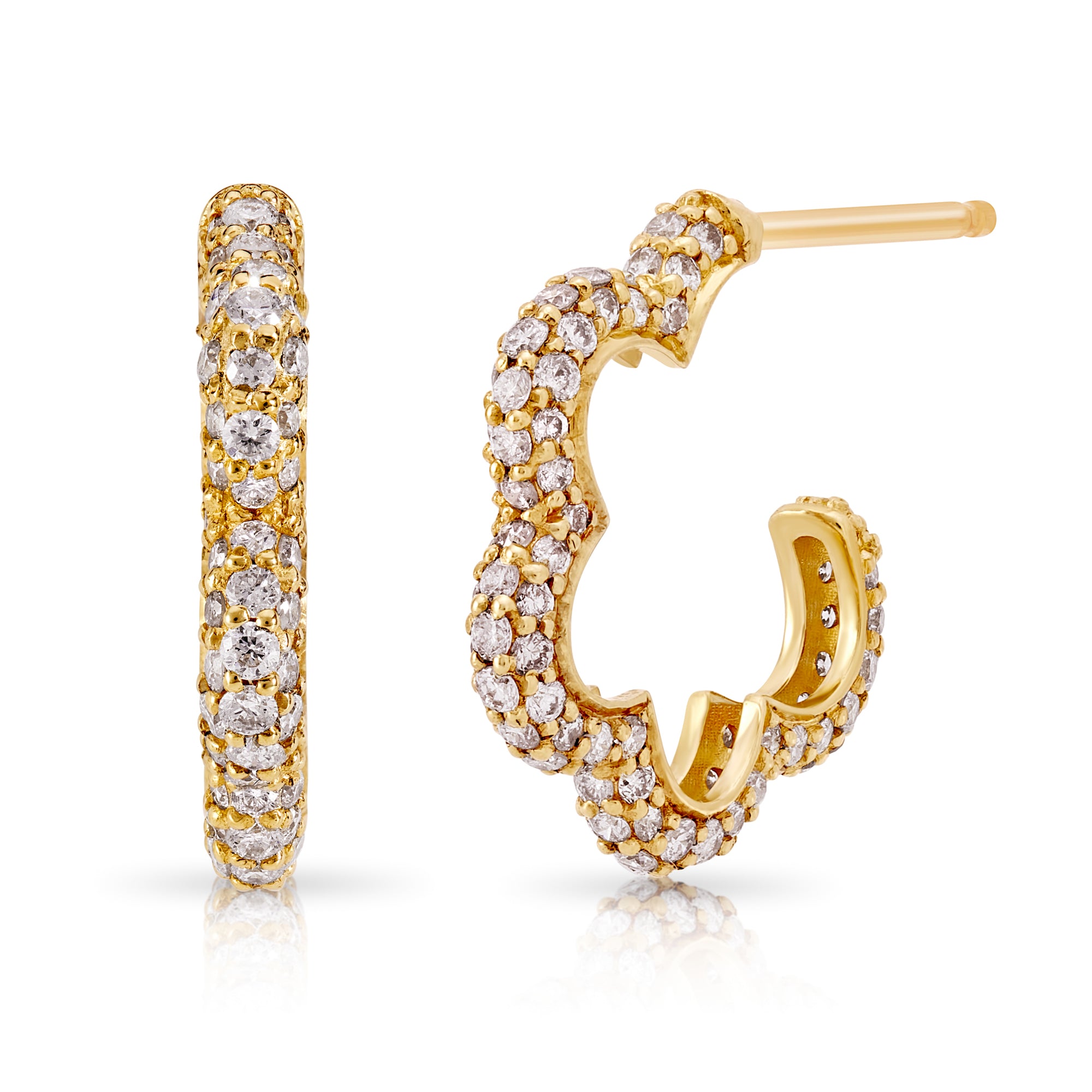 Full Pave Florette Hoops