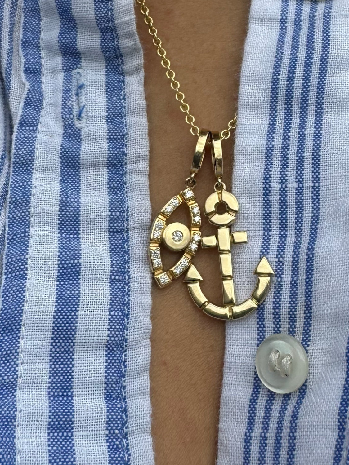 Glimmer Diamond Evil Eye Charm
