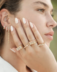 Glimmer Square Trio Diamond Ring