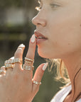 Glimmer Square Trio Diamond Ring
