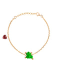 FROG BRACELET WITH HEART CHARM