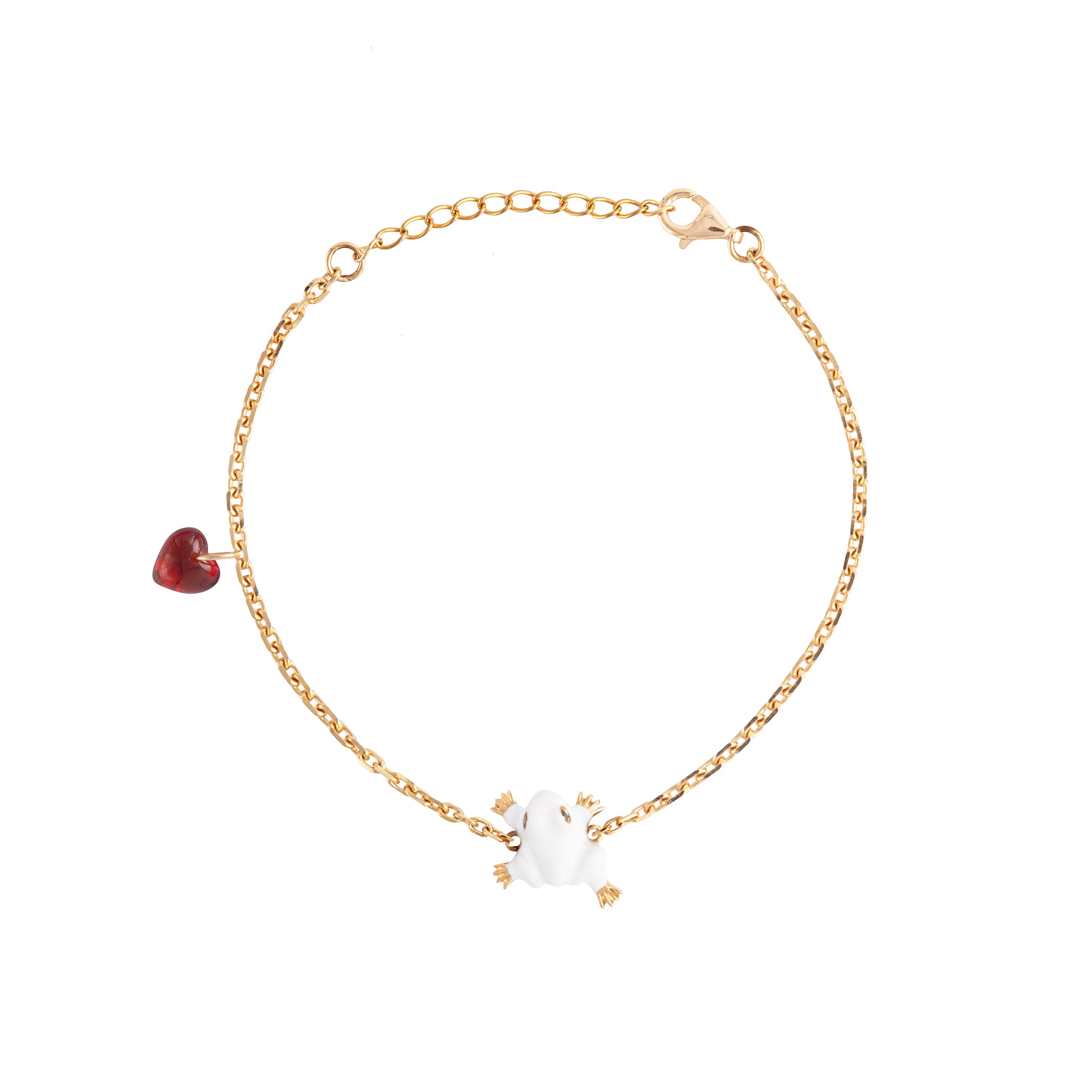 FROG BRACELET WITH HEART CHARM