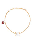 FROG BRACELET WITH HEART CHARM