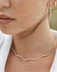 Glimmer Wave Diamond Necklace