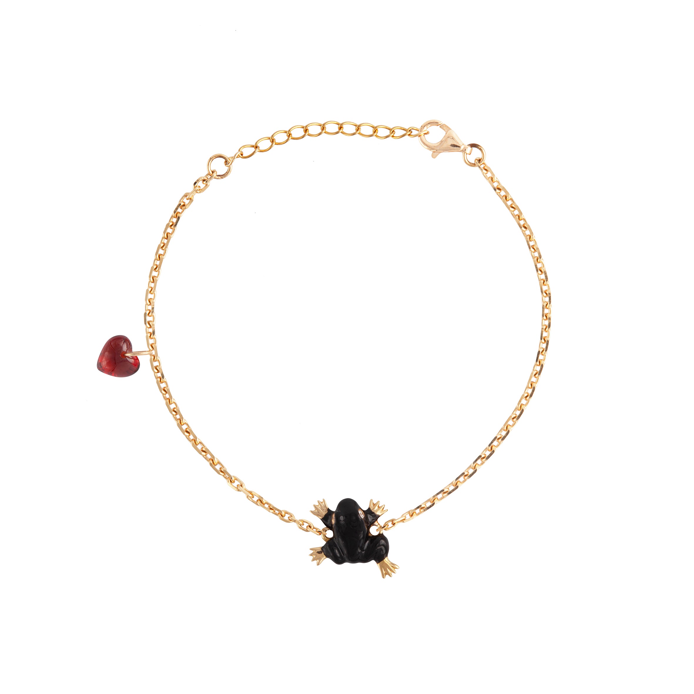FROG BRACELET WITH HEART CHARM