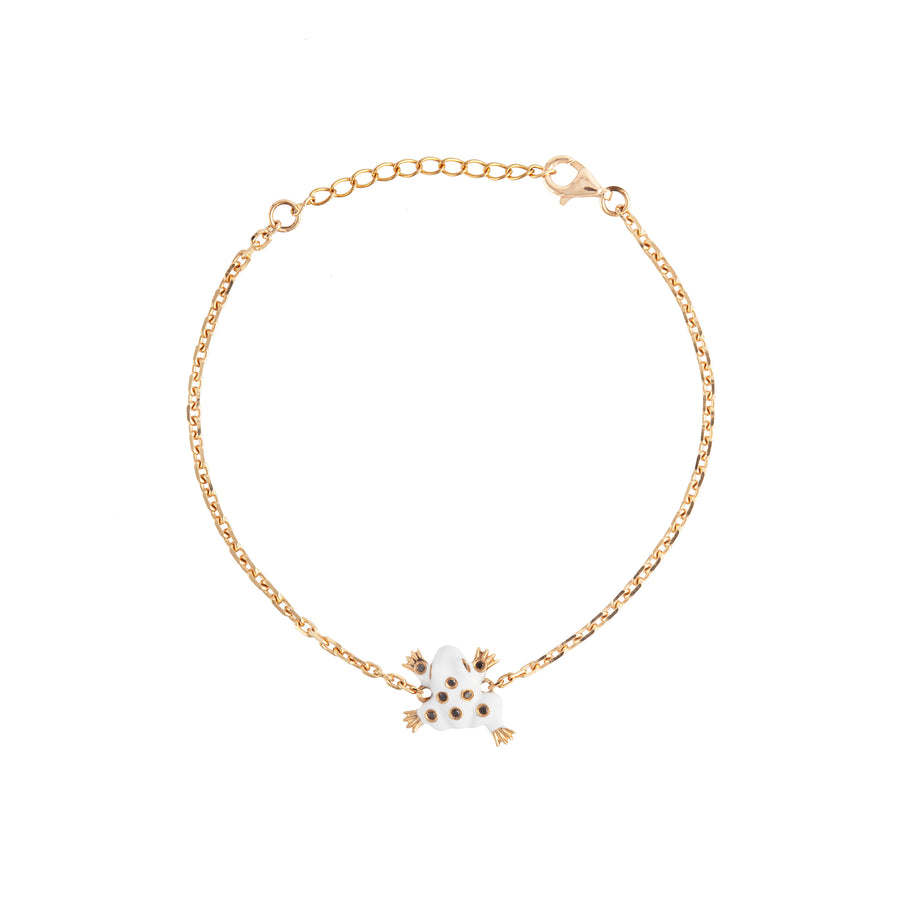 FROG BRACELET WITH DIAMOND DOTS